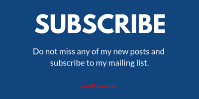 Subscribe to my mailing list - do not miss any of my new posts